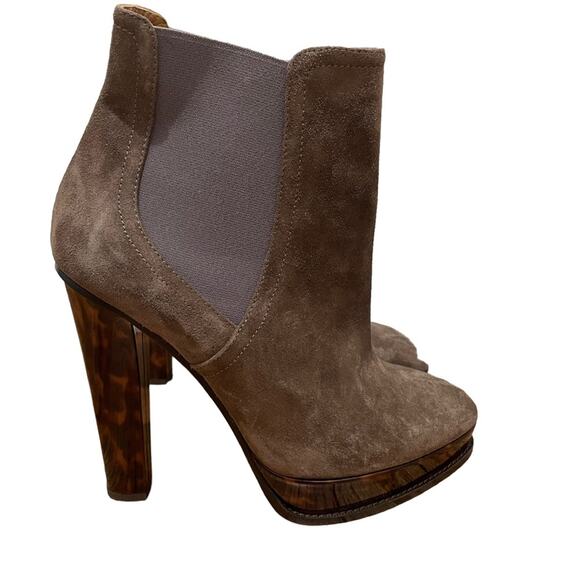 Ralph Lauren Purple Label Suede Chelsea Heel Boots Brown Women’s Size 10 40 - Picture 7 of 9